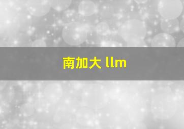 南加大 llm